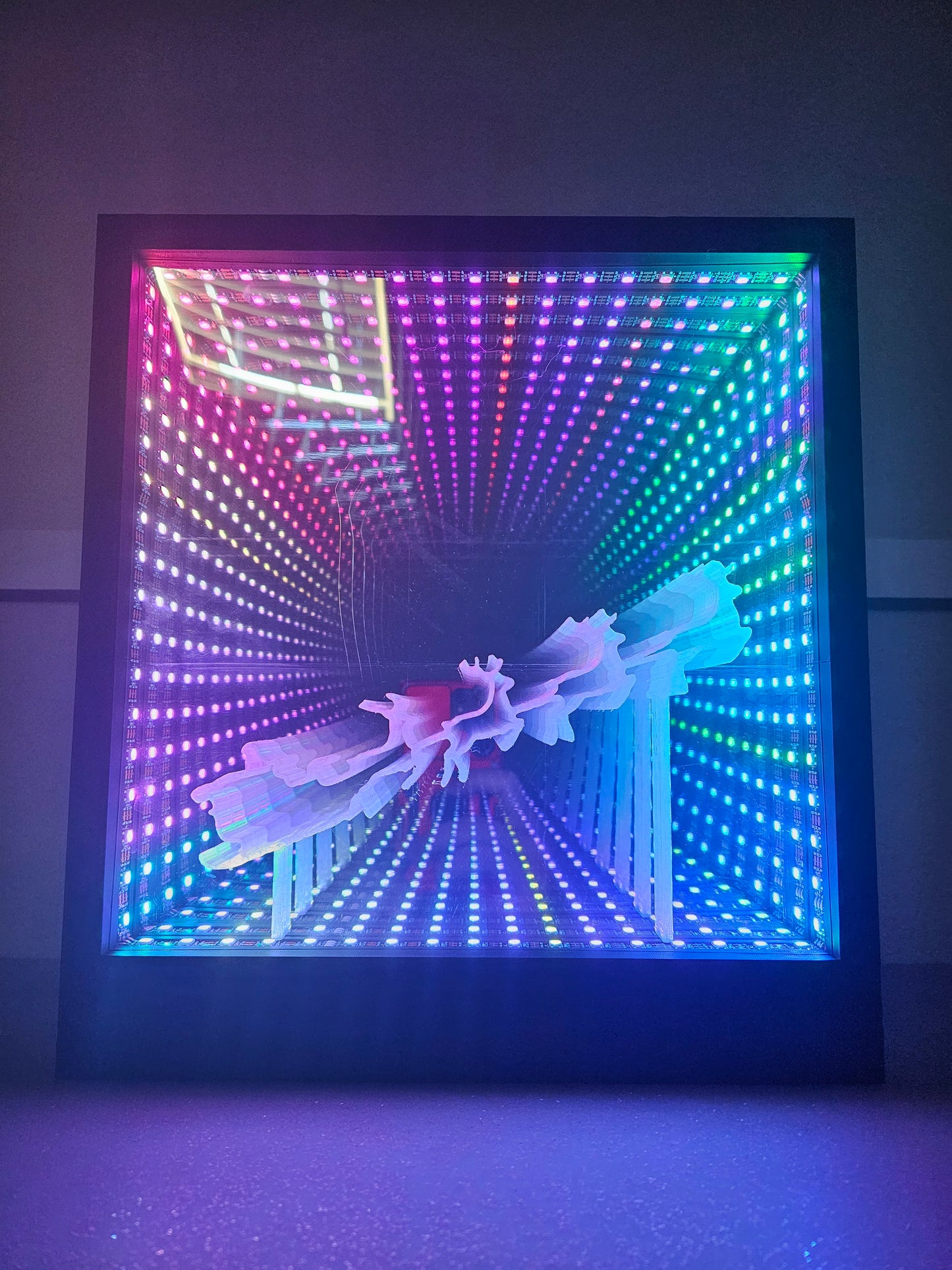 Christmas Infinity Mirror + Insert | Change Colors and Effects | 3D Optical Illusion Tunnel Light