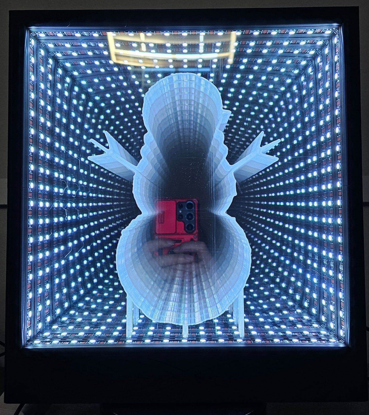 Christmas Infinity Mirror + Insert | Change Colors and Effects | 3D Optical Illusion Tunnel Light
