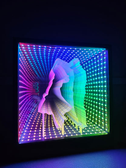 Customized Infinity Mirror Inserts With Infinity Mirror (Image and Text)