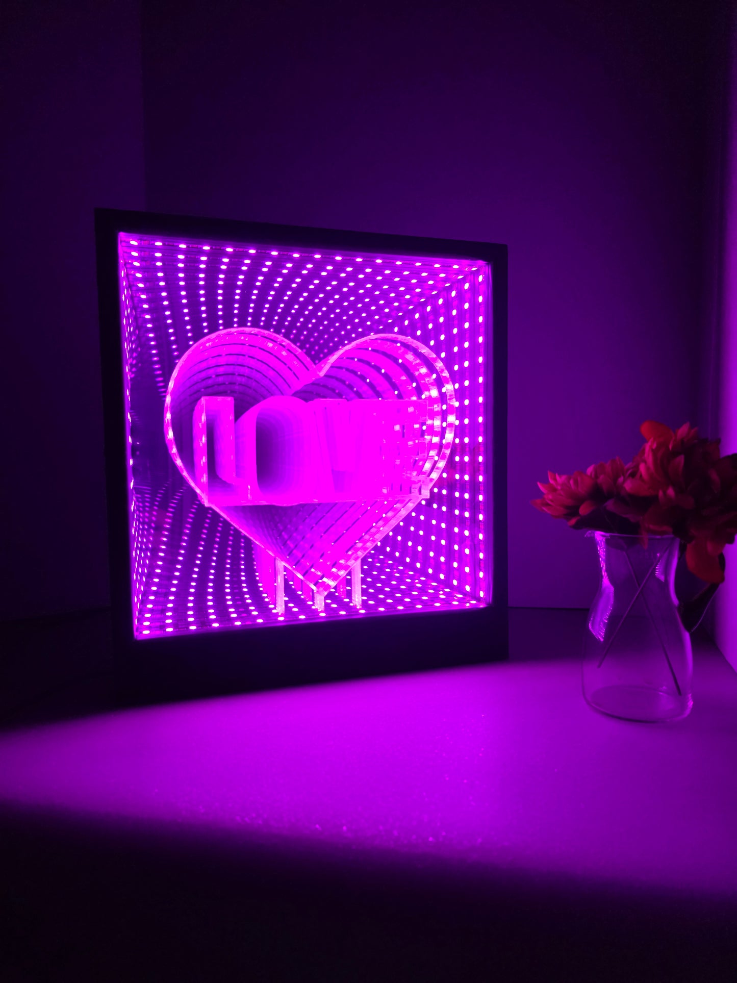 💘 Valentines Infinity Mirror + Insert 💘