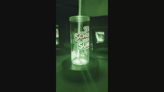 20 oz Light-Up Tumbler Cup with Lid & Straw | Multicolor LED Cup | Summer, Holidays, Party Cup | Custom Designs Available | ***FREE SHIPPING***